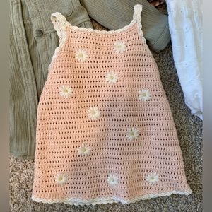 Zara baby girl peach crochet dress